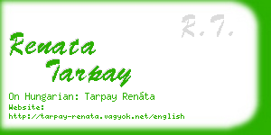 renata tarpay business card